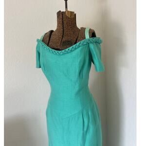 Watters & Watters Women's 12 Dress Blue Silk Vintage Braided Prom